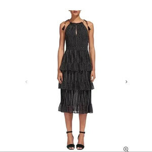 Whistles Imie Amena Print Tiered Dress